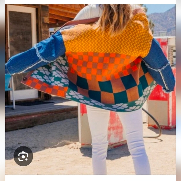 Ces Femme Multicolor Patchwork Cardigan - Picture 5 of 13